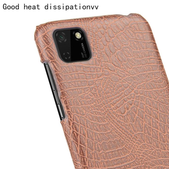 Bild 5, Huawei Y5p - Krokodil Mönster Skal - Brun