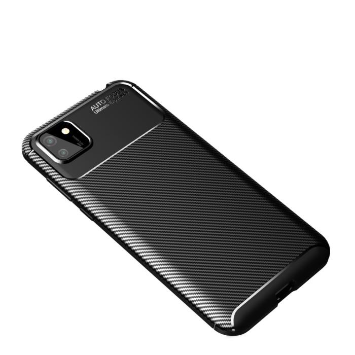 Bild 2, Huawei Y5p - Kolfiber Textur Skal - Svart