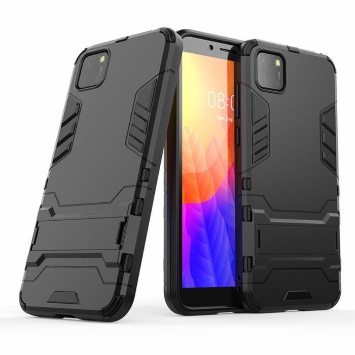 Bild 2, Huawei Y5p - Hybrid Skal med Kickstand - Svart