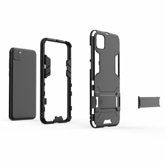 Bild 3, Huawei Y5p - Hybrid Skal med Kickstand - Svart