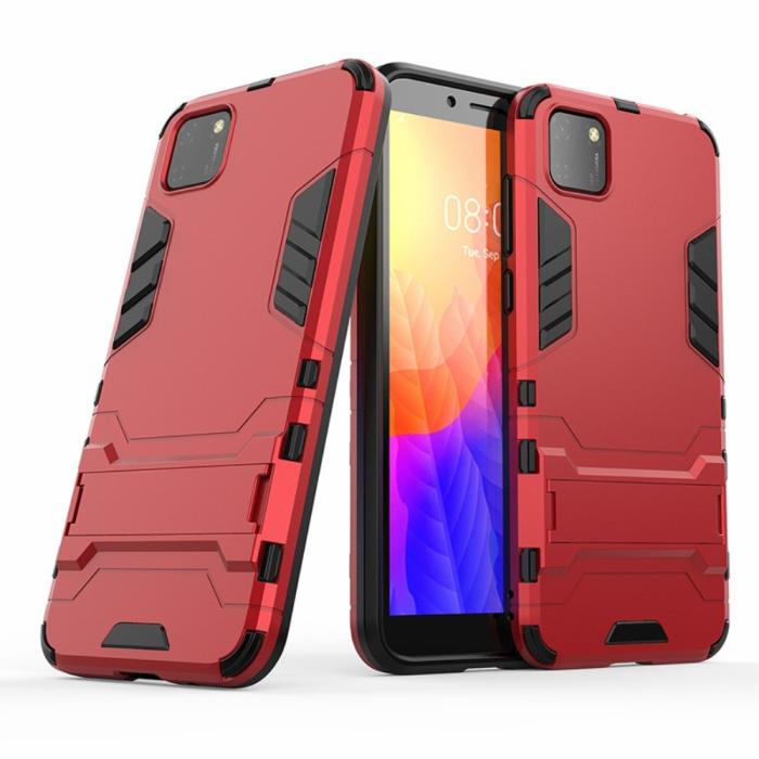 Bild 2, Huawei Y5p - Hybrid Skal med Kickstand - Röd