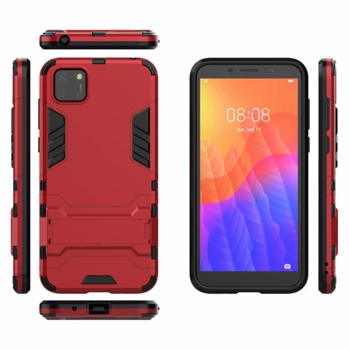 Bild 3, Huawei Y5p - Hybrid Skal med Kickstand - Röd