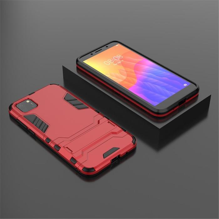 Bild 5, Huawei Y5p - Hybrid Skal med Kickstand - Röd
