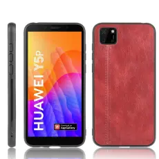 Huawei Y5p - Hybrid L&auml;der Skal - R&ouml;d