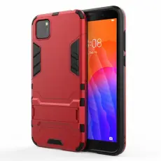 Huawei Y5p - Hybrid Skal med Kickstand - R&ouml;d