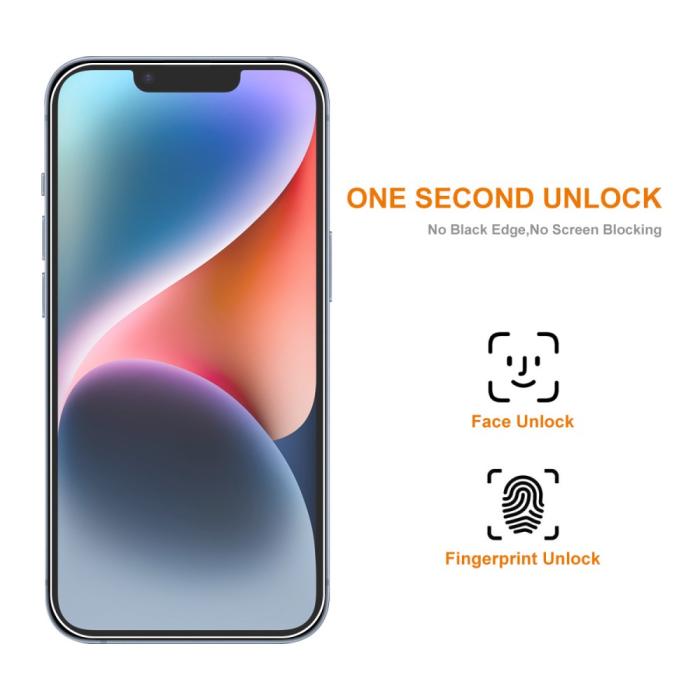 Bild 2, ENKAY iPhone 15 2-PACK Skärmskydd Härdat Glas