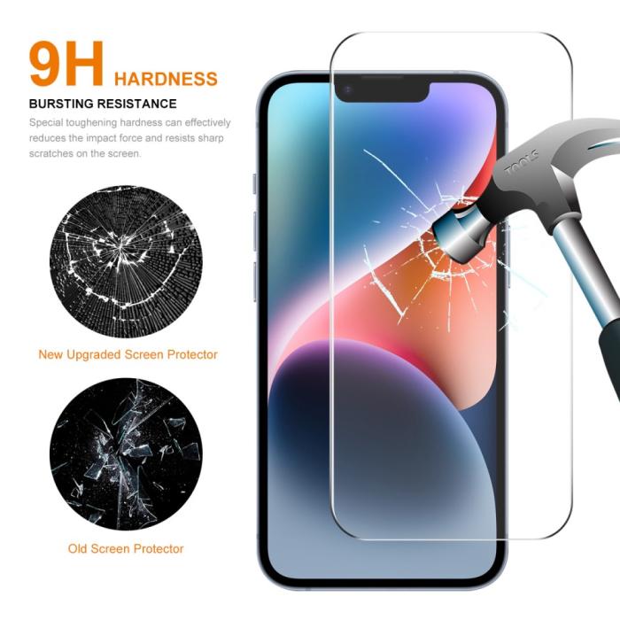 Bild 4, ENKAY iPhone 15 2-PACK Skärmskydd Härdat Glas
