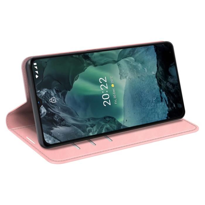 Bild 6, Nokia G11 / G21 Fodral Flip Skin Touch Rosa