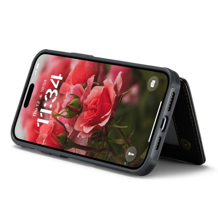 Bild 3, CASEME iPhone 16 Plus Skal RFID Kickstand Plånbok Svart