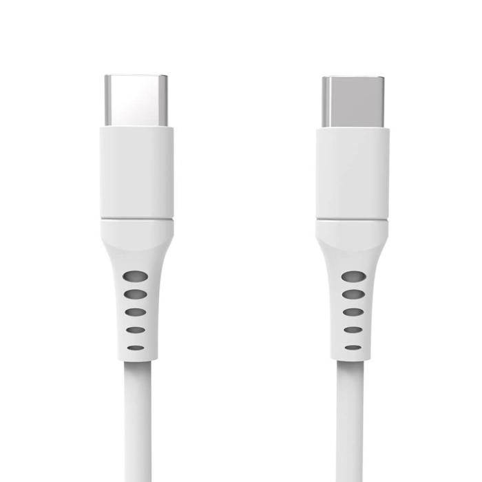Bild 1, GEAR Laddkabel USB-C till USB-C 3m Vit