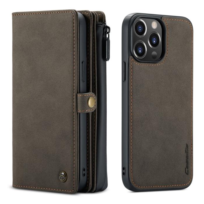 Bild 1, CASEME iPhone 13 Pro Max Fodral/Skal Magnet 2in1 Multifunktionell Brun