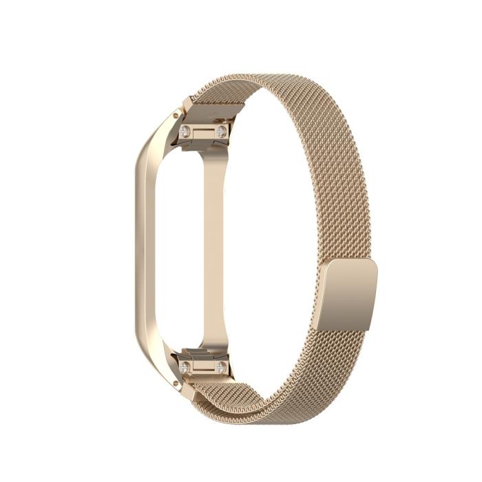 Bild 3, Samsung Galaxy Fit 2 Metall Armband Milanese Loop Champagne Guld