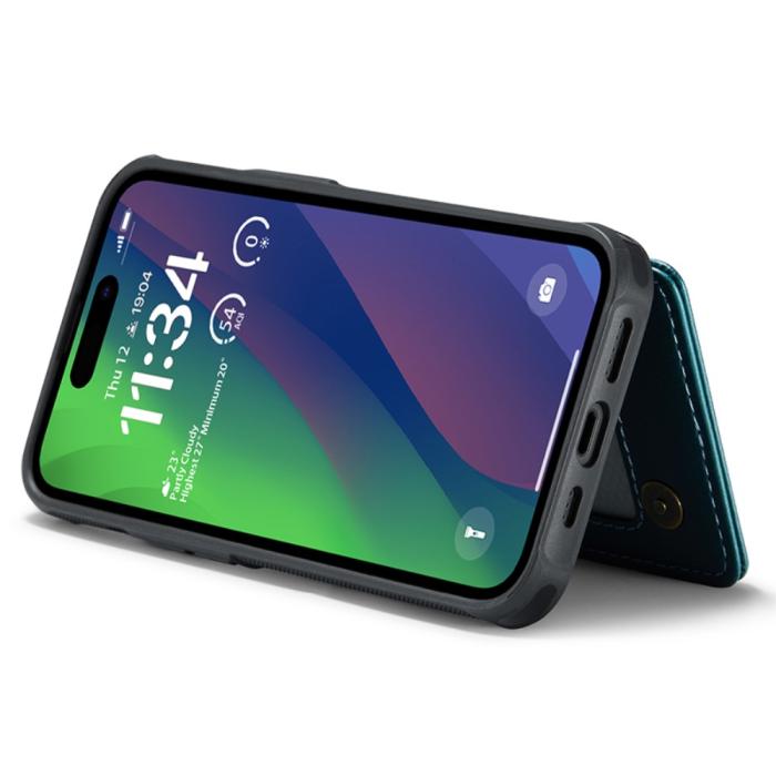 Bild 4, CASEME iPhone 15 Plus Skal RFID Kickstand Plånbok Grön