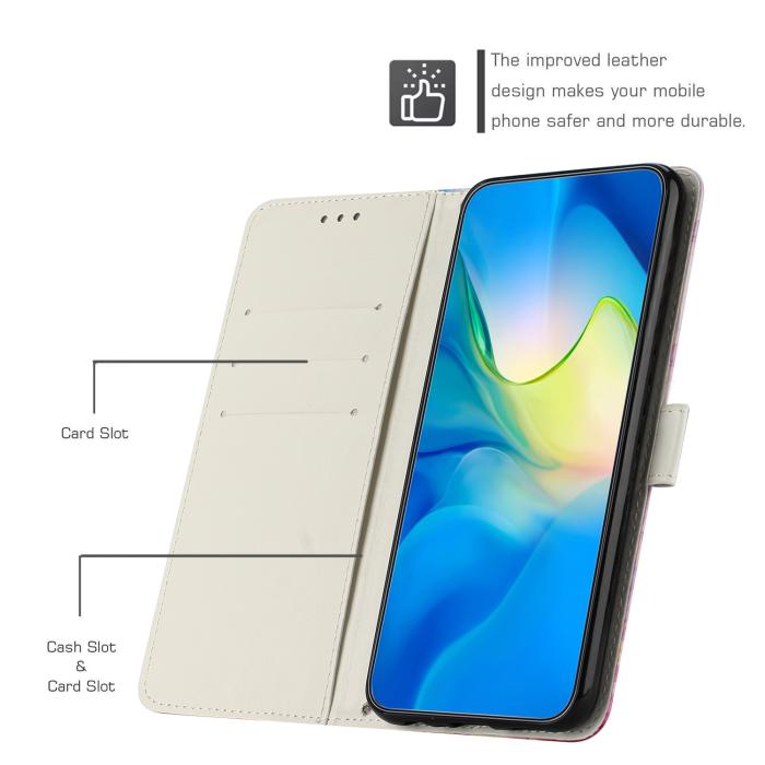 Bild 5, Samsung Galaxy S26 Fodral Läder Marmor Blå / Grön