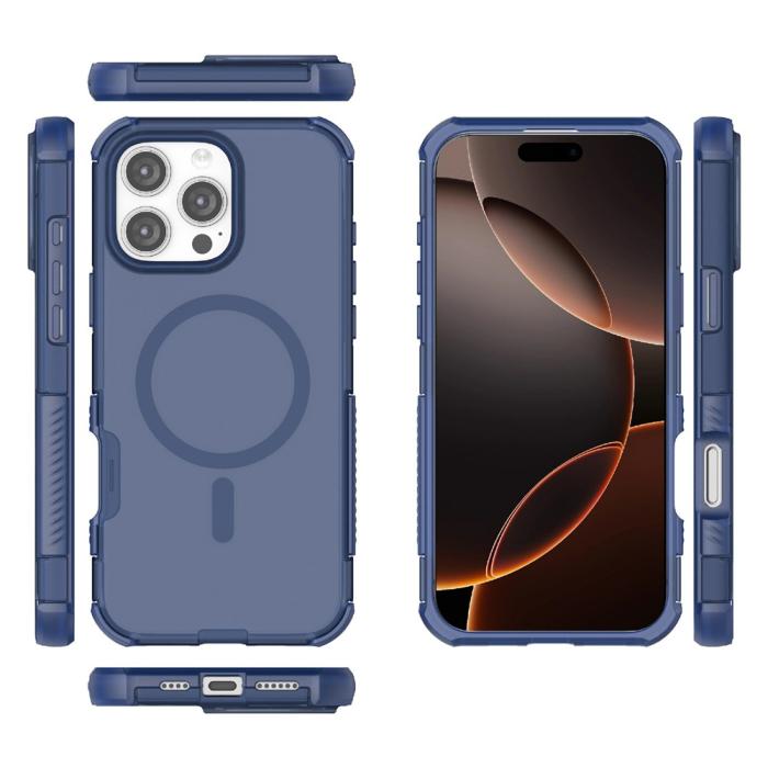 Bild 5, iPhone 16 Pro Skal MagSafe Shockproof Hybrid Blå