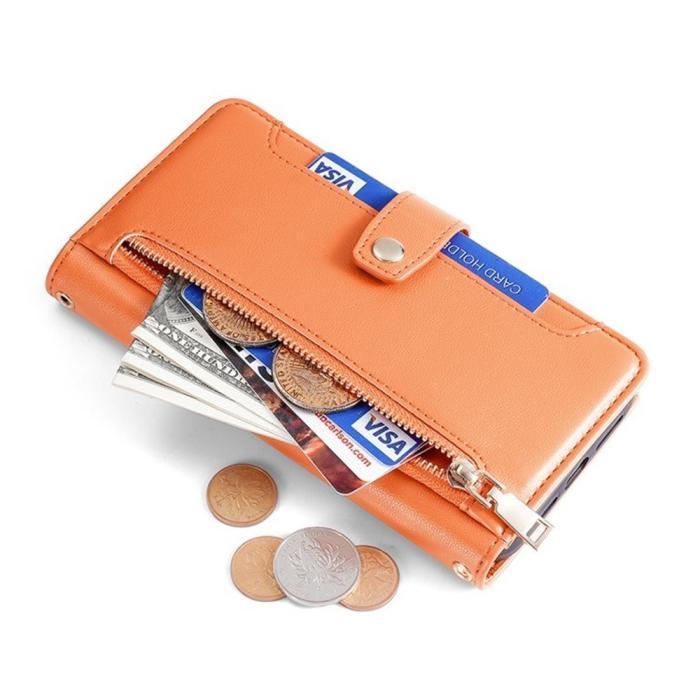 Bild 5, Xiaomi Redmi 15C Fodral Läder Multifunktionellt Orange