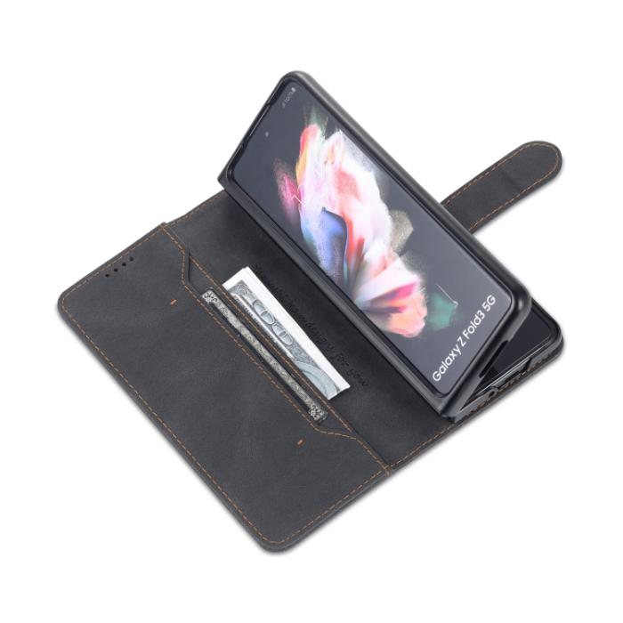 Bild 5, AZNS Galaxy Z Fold 3 Fodral Skin Touch Svart