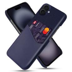 iPhone 17 Skal Med Kortfack L&auml;der Bl&aring;