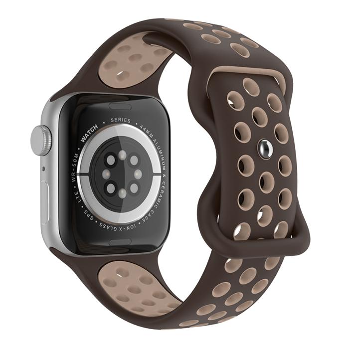 Bild 1, Sportarmband Dual-Color Apple Watch 41/40/38 mm (S/M) Brun