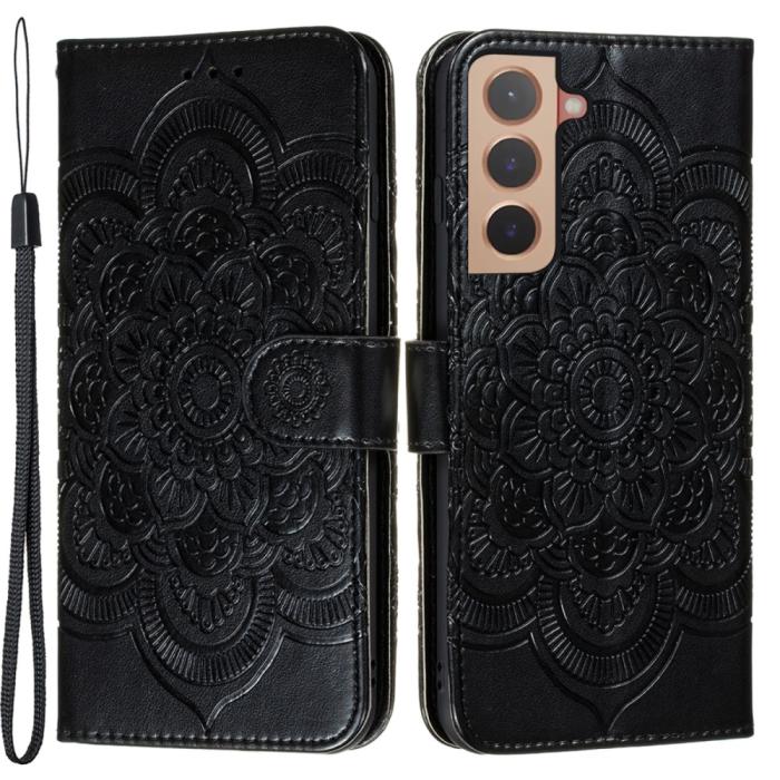 Bild 1, Samsung Galaxy S22 Plus Fodral Mandala Flower Svart