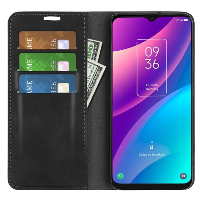 Bild 4, TCL 305 (2022) Fodral Flip Läder Svart