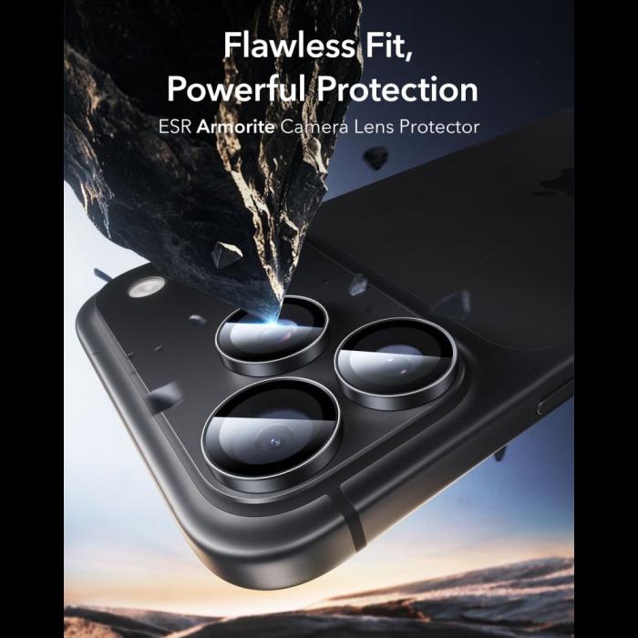 Bild 2, ESR iPhone 18 Pro / 18 Pro Max Linsskydd Armorite Svart