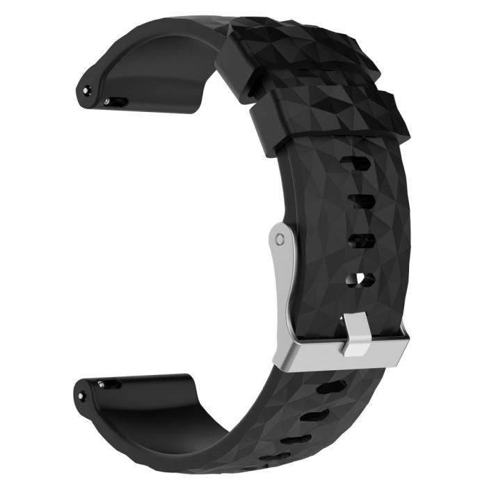 Bild 4, Silikon Armband Diamond Textur Suunto (24mm) Svart