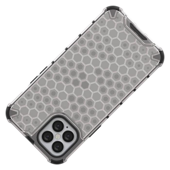 Bild 5, iPhone 12 Pro Max - Armor Honeycomb Textur - Vit
