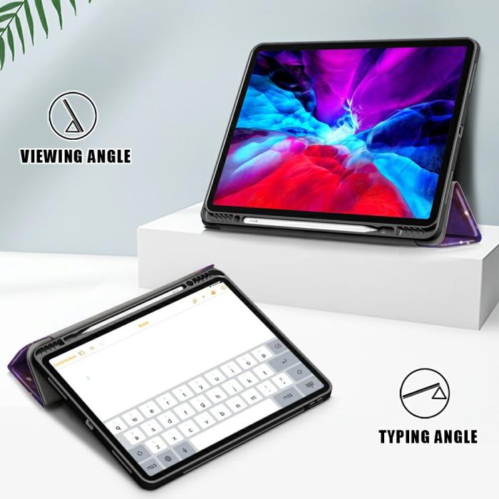Bild 4, iPad Pro 12.9 (2020/2021) - Tri-Fold Fodral Med Pennhållare - Cosmic Space
