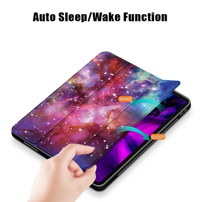 Bild 5, iPad Pro 12.9 (2020/2021) - Tri-Fold Fodral Med Pennhållare - Cosmic Space