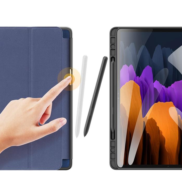 Bild 3, Samsung Galaxy Tab S7 / Tab S8 - DUX DUCIS Domo Tri-Fold Fodral - Blå