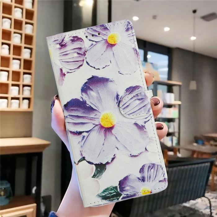 Bild 5, Xiaomi 17 Fodral Läder Blommor Lila