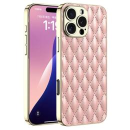 GKK iPhone 16 Pro Skal Diamond Hybrid Läder Rosa