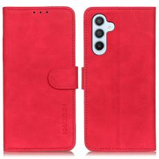 KHAZNEH Samsung Galaxy A57 5G Fodral Retro L&auml;der R&ouml;d