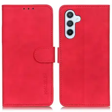 KHAZNEH Samsung Galaxy A57 5G Fodral Retro L&auml;der R&ouml;d