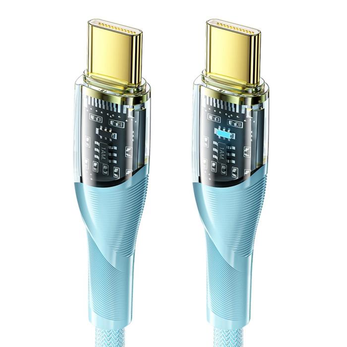 Bild 1, ESSAGER 1m 100W PD USB-C - USB-C Kabel Blå