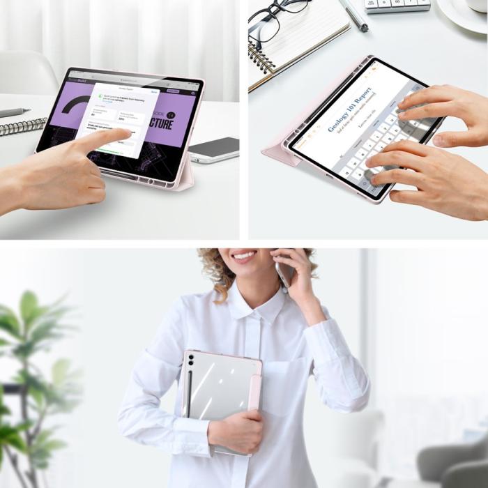 Bild 5, DUX DUCIS Galaxy Tab S9 FE Plus Fodral TOBY Hybrid Rosa