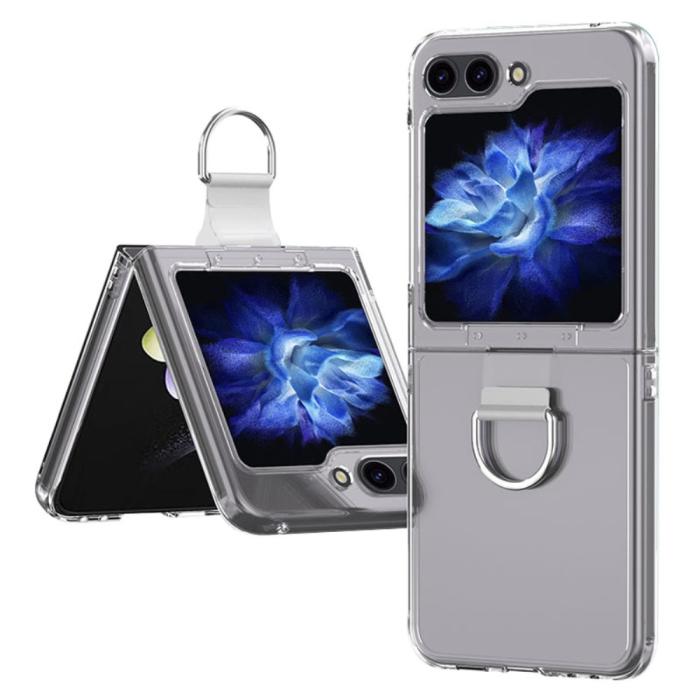 Bild 1, Galaxy Z Flip 6 / 7 FE Skal Med Ring Transparent