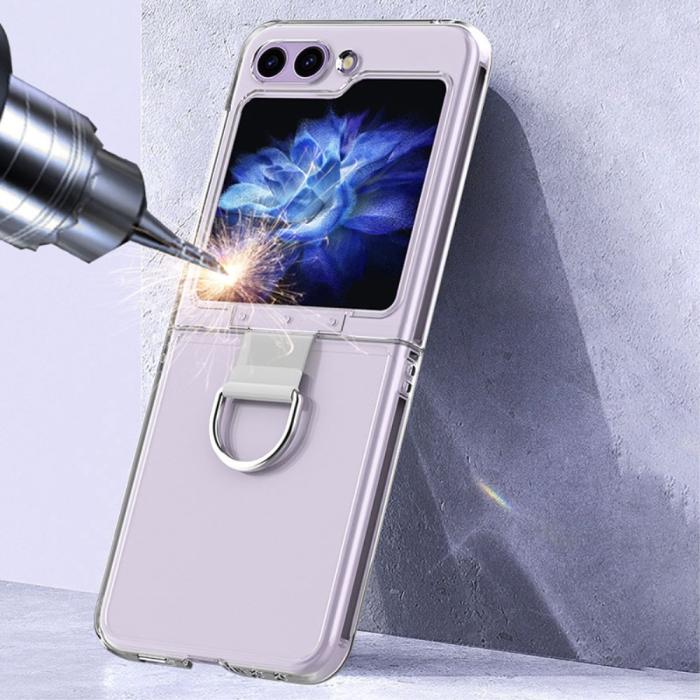 Bild 3, Galaxy Z Flip 6 / 7 FE Skal Med Ring Transparent