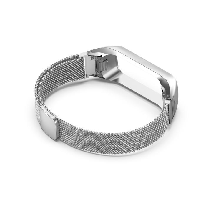 Bild 4, Samsung Galaxy Fit 2 Metall Armband Milanese Loop Silver