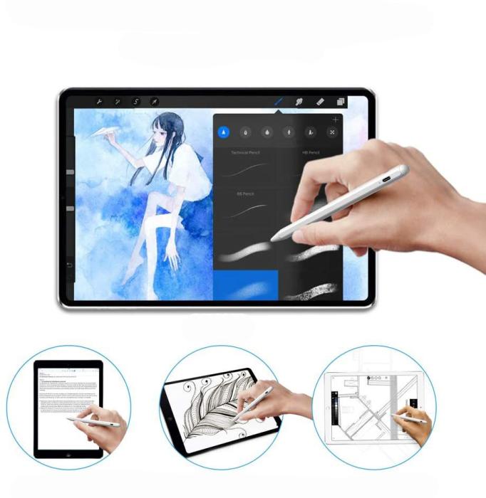Bild 3, Tech-Protect Digital Stylus Pen iPad Vit