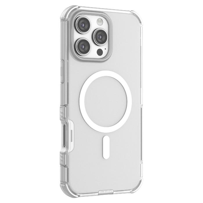 Bild 2, iPhone 16 Pro Skal MagSafe Shockproof Hybrid Vit