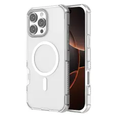 iPhone 16 Pro Skal MagSafe Shockproof Hybrid Vit