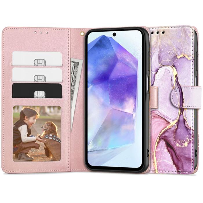 Bild 1, Tech-Protect Samsung Galaxy A55 5G Fodral Läder Marmor