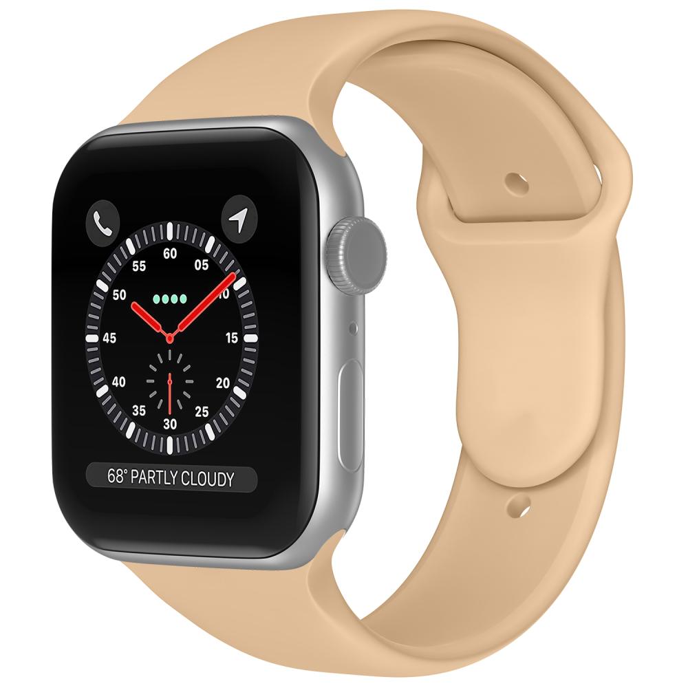 Apple Watch 38/40/41 mm Silikon Armband (M/L) Valnöt