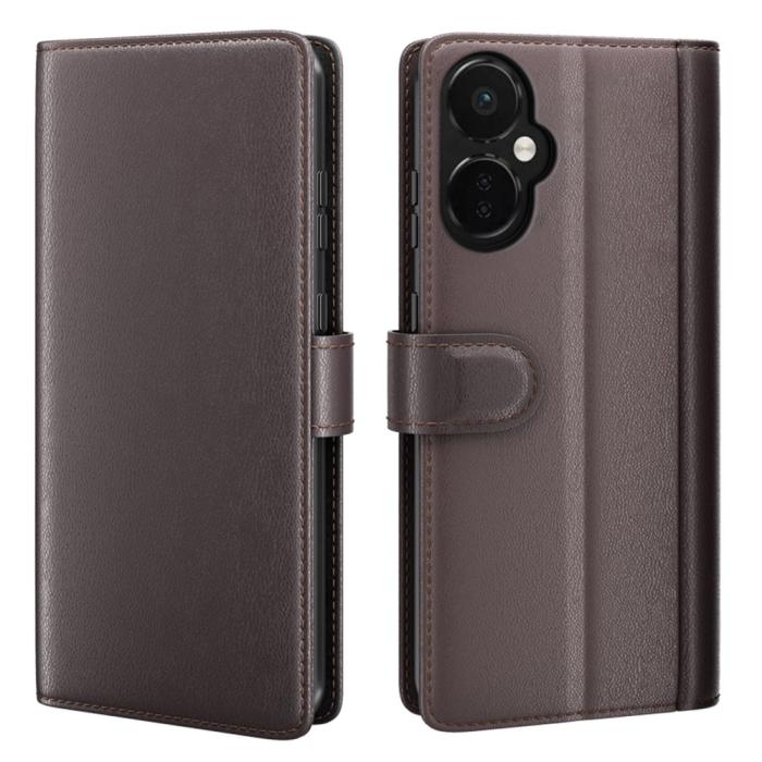 Bild 1, OnePlus Nord CE 3 Lite 5G Fodral Premium Äkta Läder Brun