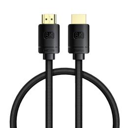 Baseus 50cm 8K HD 60Hz HDMI - HDMI Nylon Kabel Svart