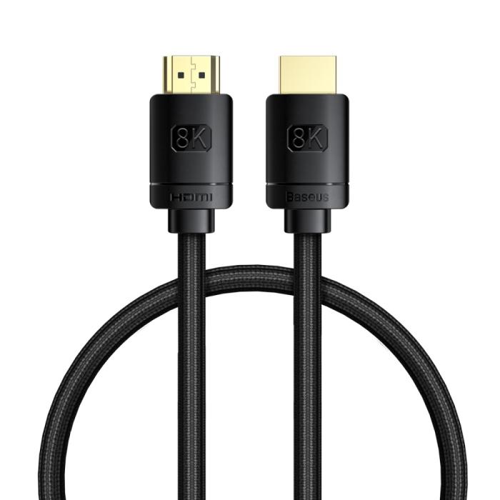 Bild 1, Baseus 50cm 8K HD 60Hz HDMI - HDMI Nylon Kabel Svart