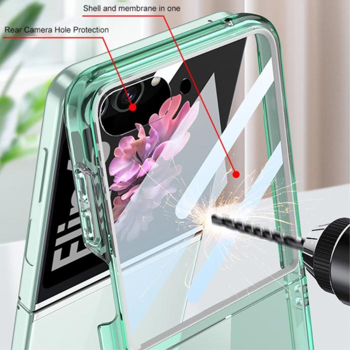 Bild 5, GKK Galaxy Z Flip 6 / 7 FE Skal Hybrid Tonad Svart