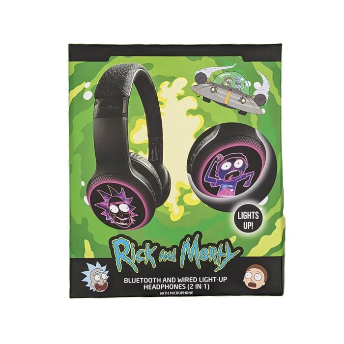 Bild 2, Rick & Morty LED Trådlösa On-Ear Hörlurar
